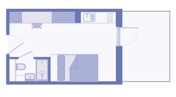 Comfy 1 Terrace Studio