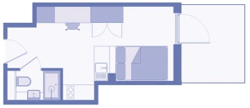 Comfy 2 Terrace Studio